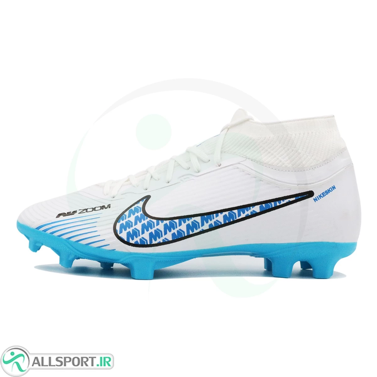 کفش فوتبال نایک ایر زوم مرکوریال Nike Air Zoom Mercurial White Blue