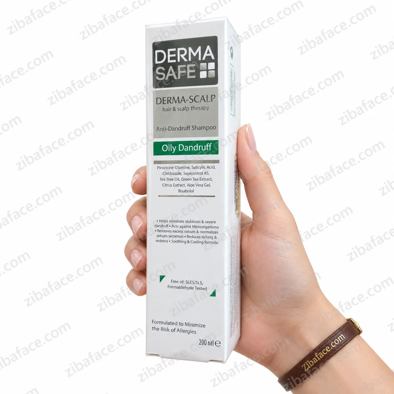 شامپو ضد شوره مناسب مو و پوست سر چرب درماسیف DERMA-SCALP (انقضا 1408/05 )