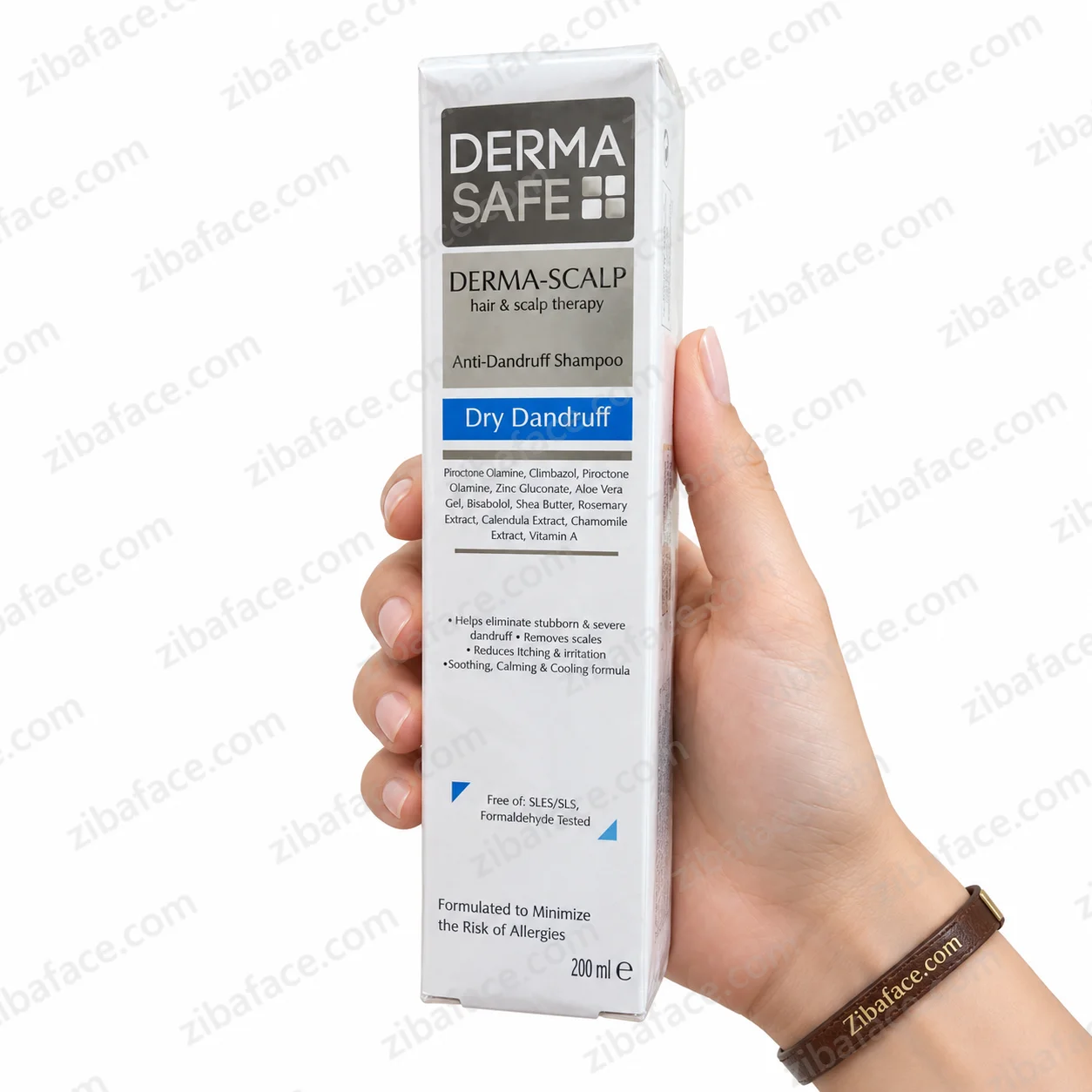 شامپو ضد شوره مناسب مو و پوست سر خشک درماسیف DERMA-SCALP (انقضا 1408/07)
