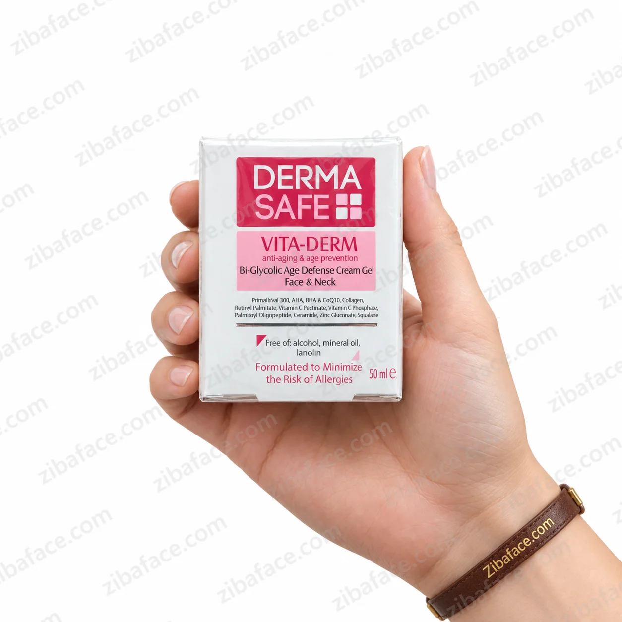 کرم ژل ضد چروک و مغذی پوست صورت و گردن درماسیف VITA-DERM (انقضا 1408/06)