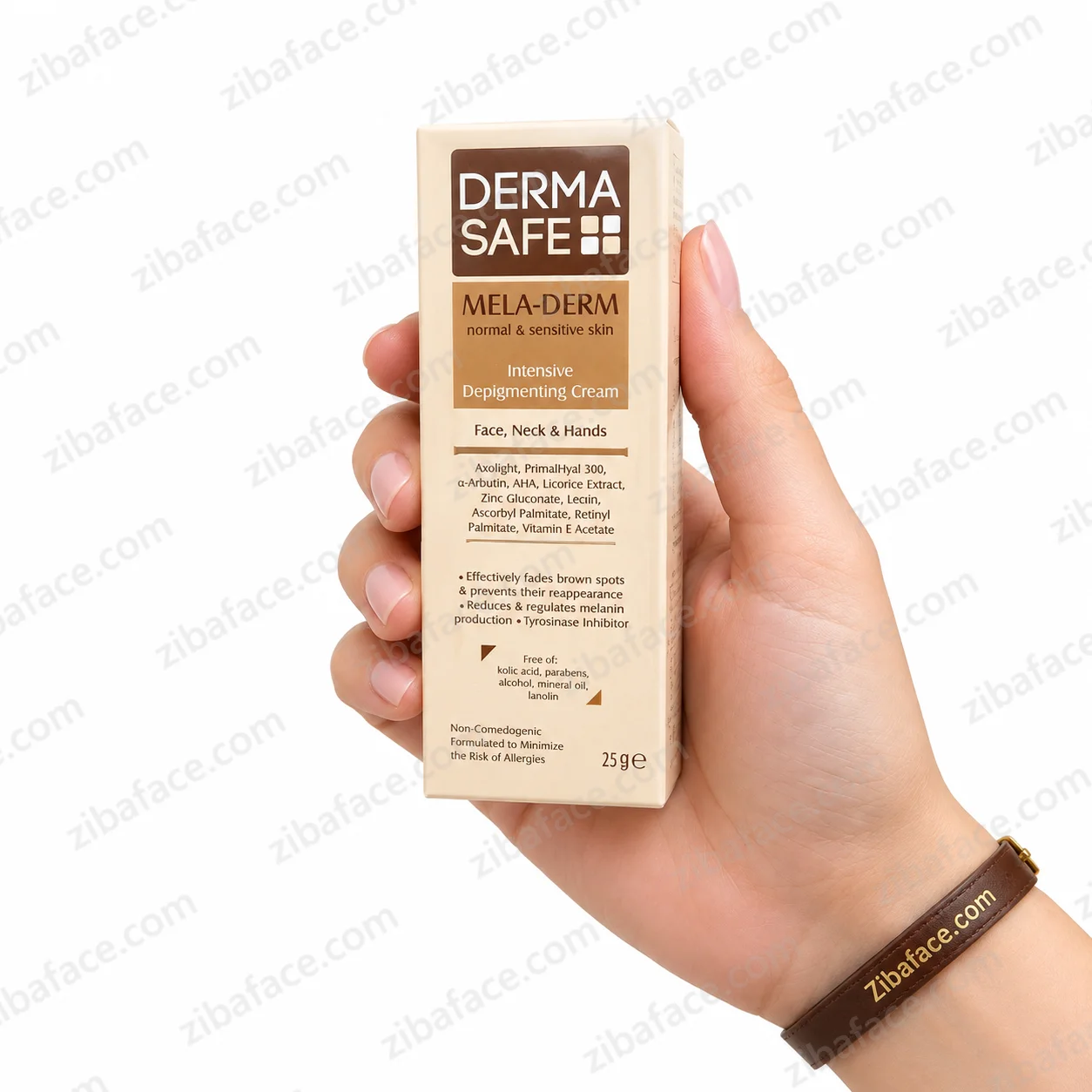 کرم روشن کننده صورت , گردن و دست درماسیف Mela Derm , مناسب پوستهای معمولی و حساس - 25 گرم (انقضا 1407/12)