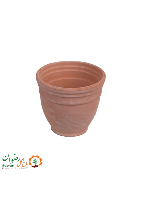 گلدان سفال خام قرمز سایز2