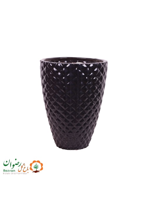گلدان لعابی با ارتفاع 40 و دهانه 30