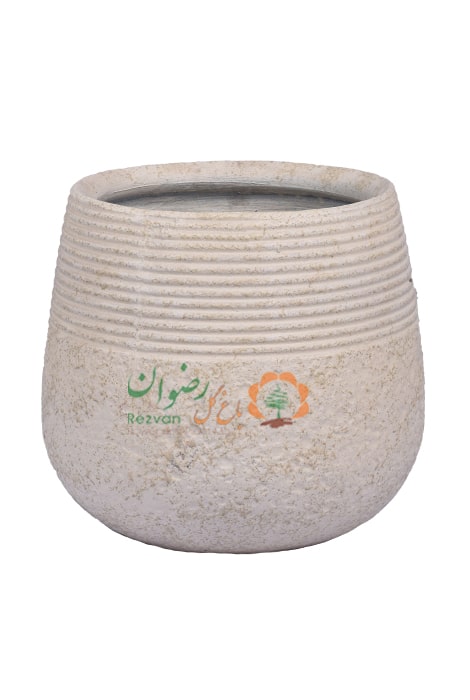 گلدان سفالی مجلل کوتاه به ارتفاع 32 و دهانه 30