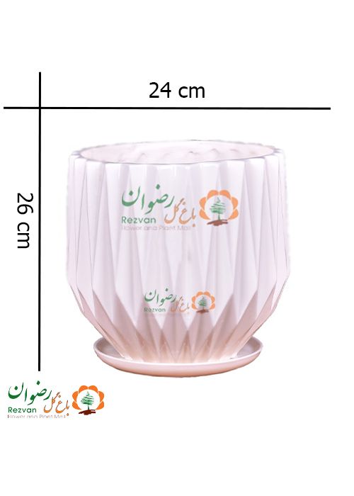 گلدان سرامیکی خط عمود ارتفاع 26 سایز 3