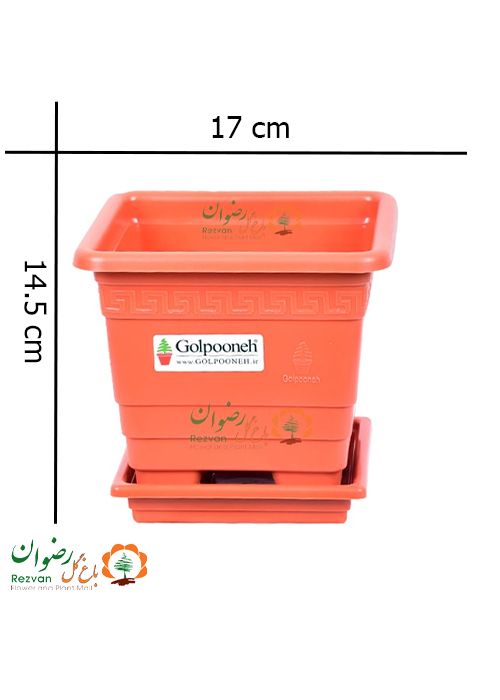 گلدان گلپونه چهار گوش مدل:ZF-112 (دارای رنگبندی متنوع)