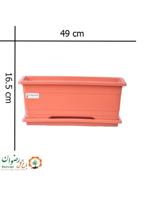 گلدان گلپونه مدل F213 با ارتفاع 16.5 سانتی متر (مستطیل) (دارای رنگبندی متنوع)
