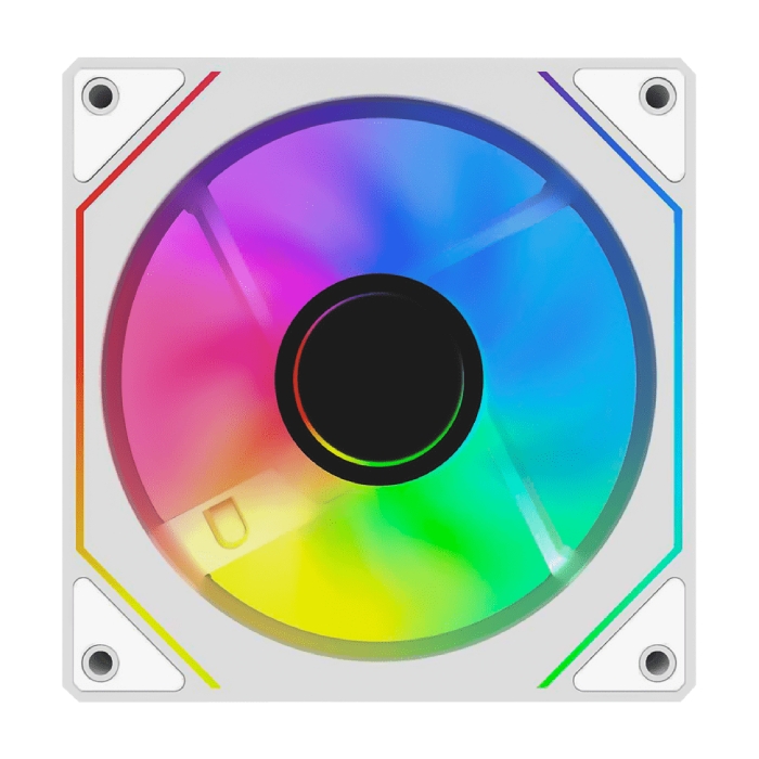 فن کیس گیمینگ سفید اوست مدل AVI-120 Reverse ARGB