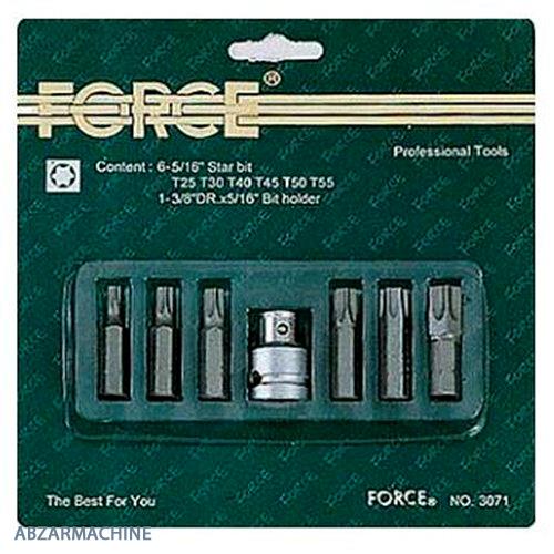 جعبه بیت ستاره ای 7 عددی با بیت هولدر 3/8 درایو FORCE