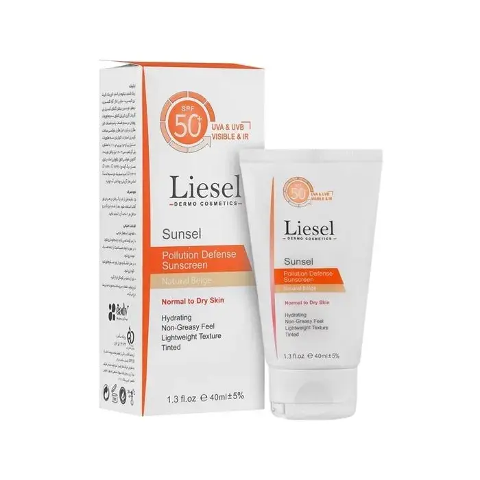 کرم ضد آفتاب لایسل SPF50 بژ طبیعی مناسب پوست نرمال تا خشک حجم 40 میلی لیتر — تصویر 1