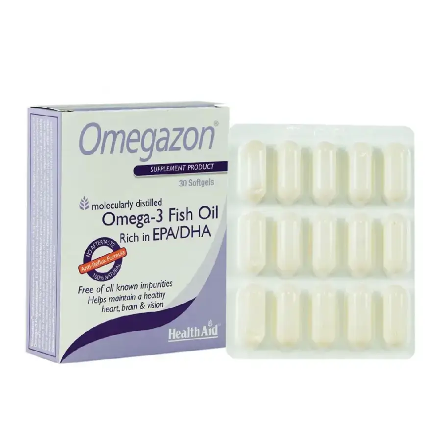 کپسول ژلاتینی امگازون هلث اید بسته 30 عددی