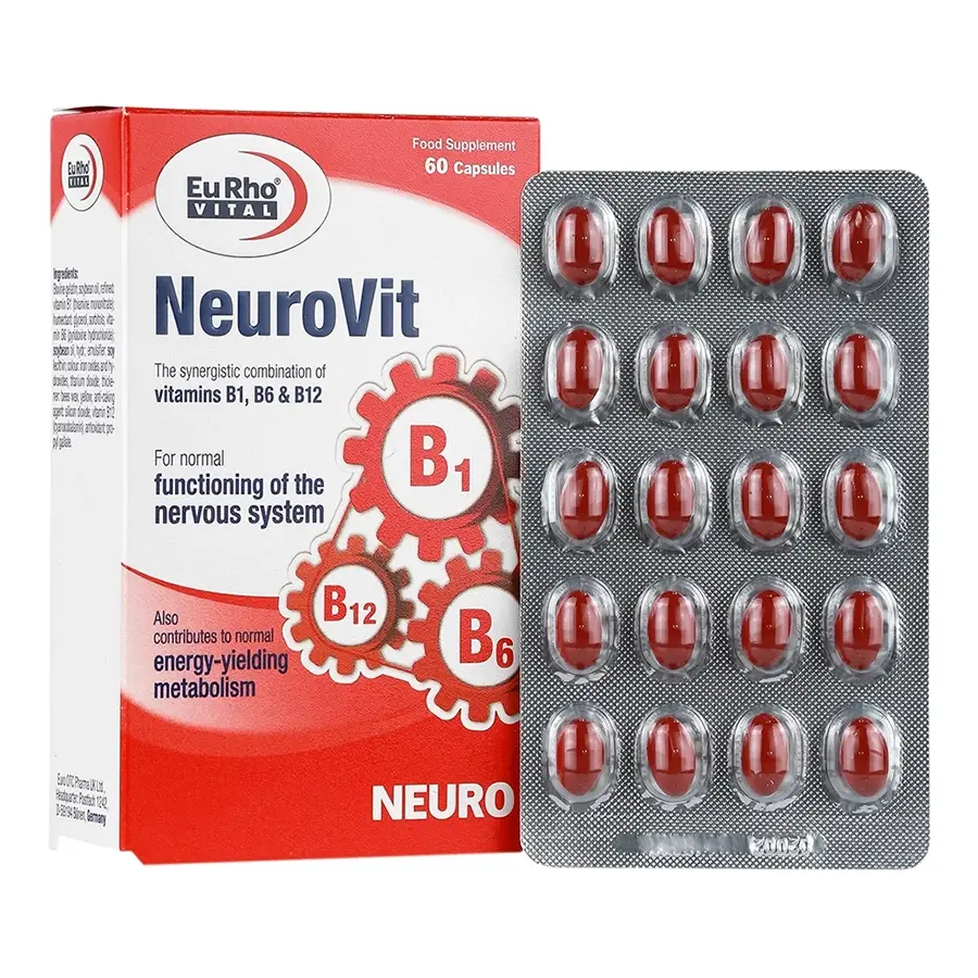 کپسول ژلاتینی نرم نوروویت یوروویتال بسته 60 عددی