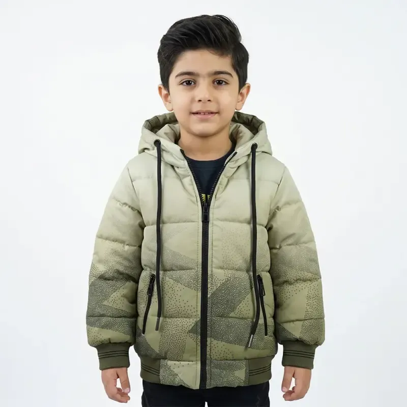 کاپشن پسرانه آبرنگی سبز