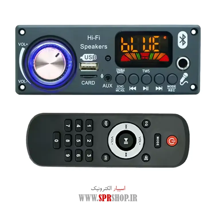 ماژول آمپلی فایر بلوتوث دار 2 کاناله 50 وات و ساب 100 وات مدل JQ-D187BT — تصویر 1