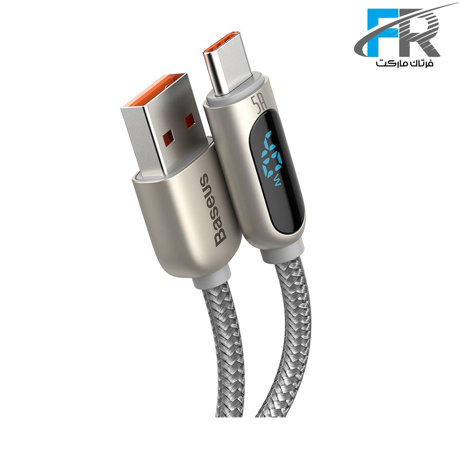 کابل تبدیل USB به Type-C باسئوس مدل Digital Display of Power CATSK طول 1 متر