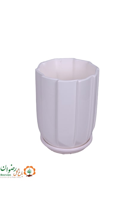 گلدان سرامیکی پره ای بلند سایز 1 با ارتفاع29 و دهانه20