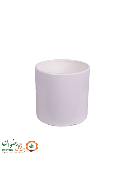گلدان استوانه ای سفید سایز 4