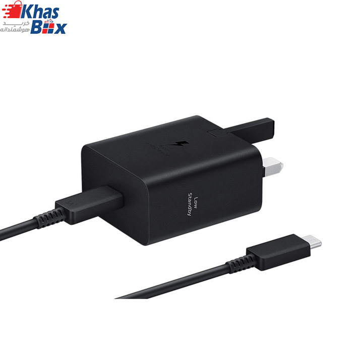 شارژر سامسونگ مدل EP-T4510 توان 45 وات سه پین همراه کابل اصل — تصویر 1