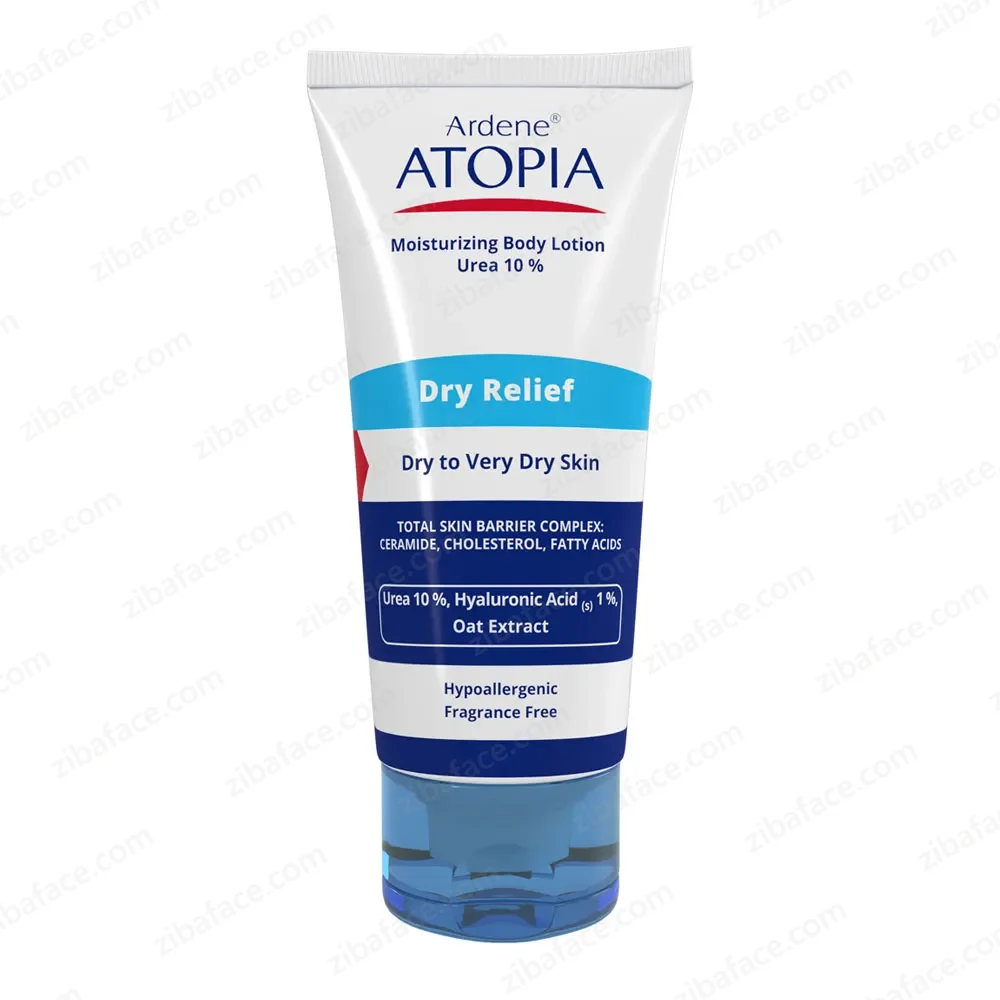 لوسیون مرطوب کننده قوی بدن آرن اتوپیا Dry Relief , مناسب پوست خشک , حاوی 10% اوره (انقضا 1408/04)