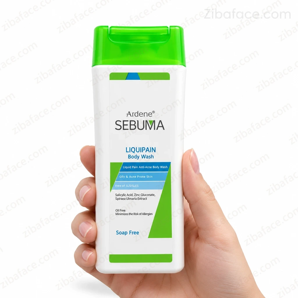 مایع شوینده غیر صابونی بدن آردن سبوما , مناسب پوست چرب و دارای آکنه , 250 میلی لیتر (انقضا 1408/05) — تصویر 1