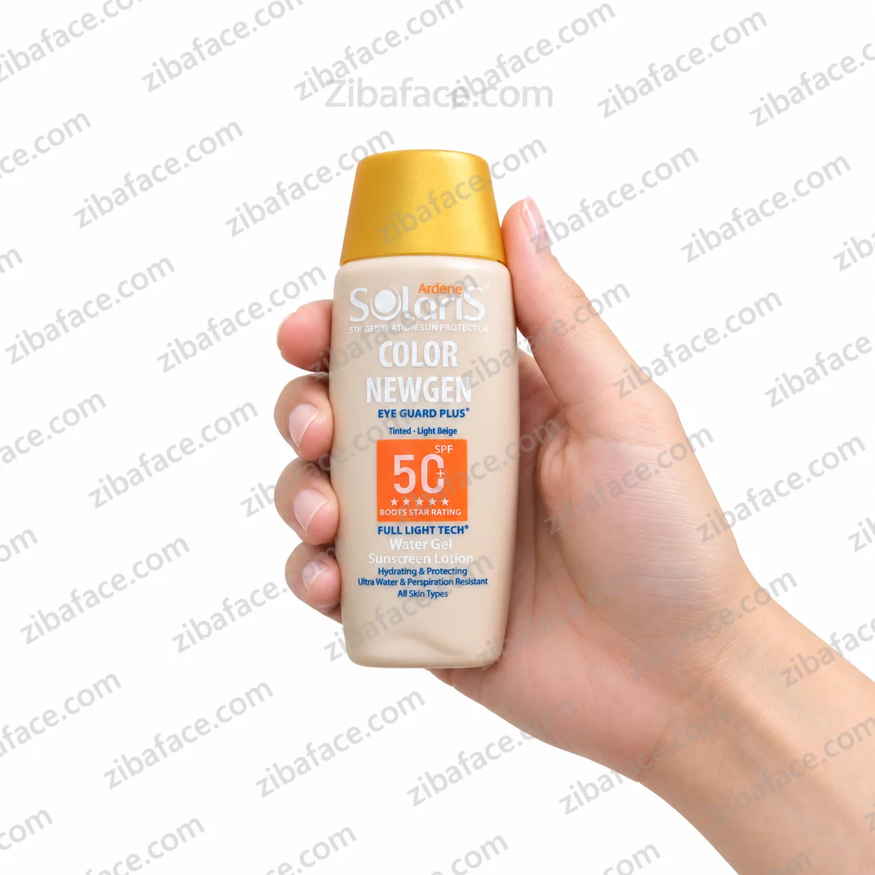 لوسیون ضد آفتاب رنگی(بژ روشن) آردن سولاریس , مناسب انواع پوست با SPF 50 (انقضا 1407/08)