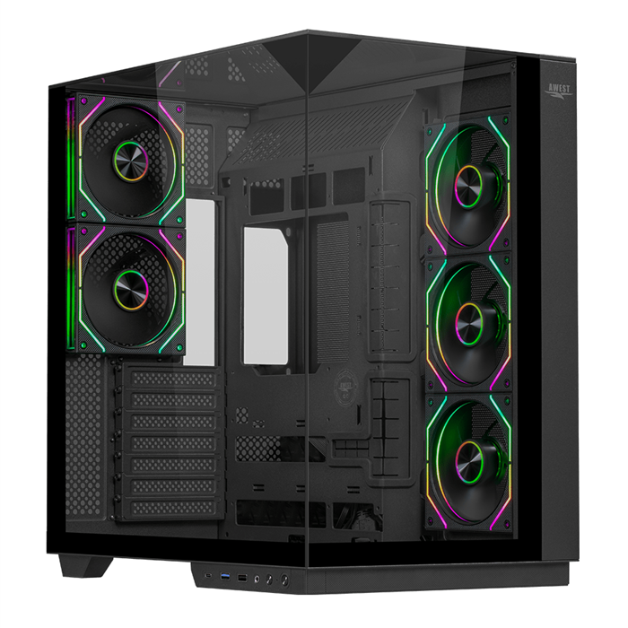 کیس گیمینگ مشکی اوست مدل AQ5 TG Black
