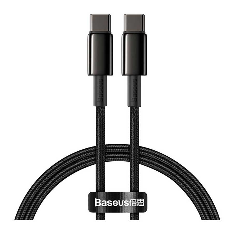 کابل 1 متری USB-C بیسوس مدل Tungsten Gold CATWJ-01 — تصویر 1