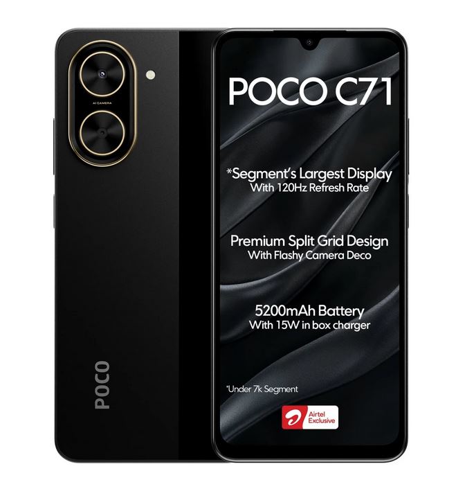 گوشی موبایل شیائومی مدل Poco C71 دو سیم کارت ظرفیت 128 گیگابایت و رم 4 گیگابایت