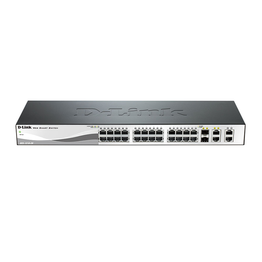 سوییچ 28 پورت مگابیت و مدیریتی دی لینک مدل DES-1210-28
