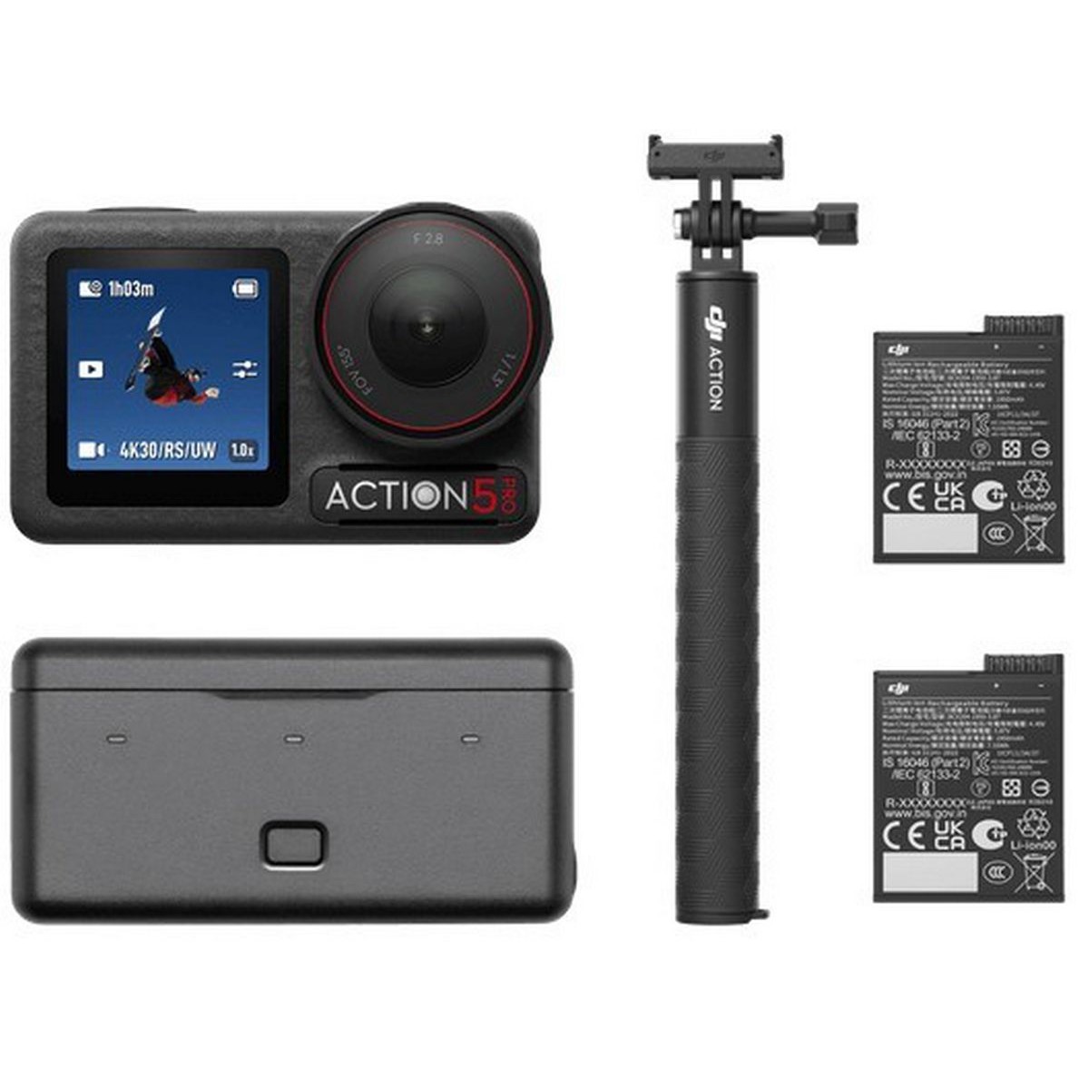 دوربین ورزشی اسمو اکشن ۵ پرو | DJI Osmo Action 5 Pro Adventure پک ادونچر
