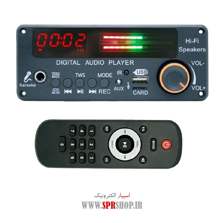 ماژول آمپلی فایر بلوتوث دار 2 کاناله 50 وات و ساب 100 وات مدل JQ-D192BT — تصویر 1