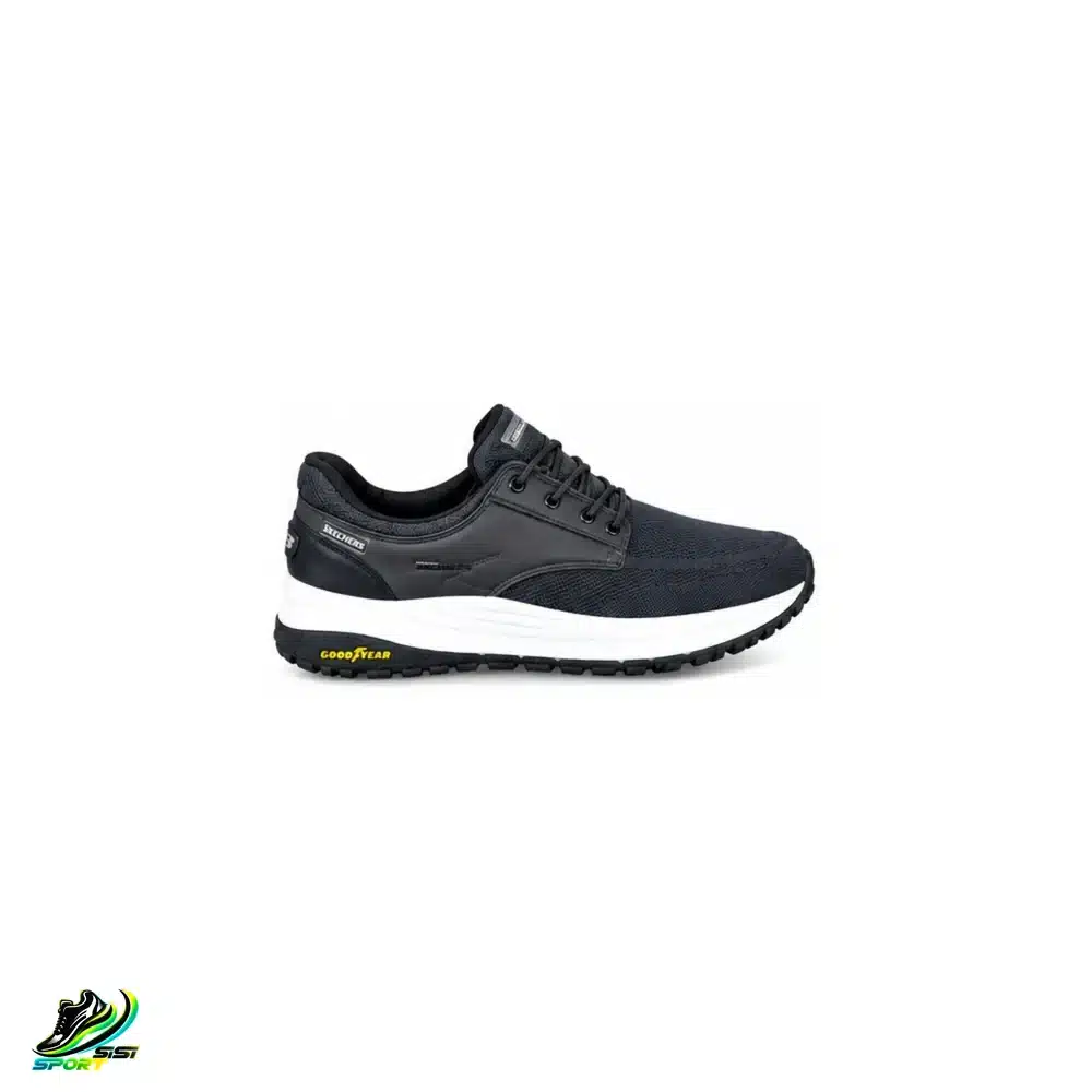 کفش اسکیچرز مردانه مشکی با زیره goodyear