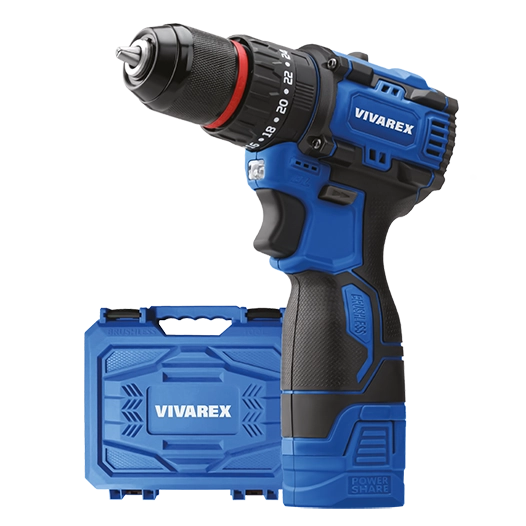 دریل شارژی براشلس ویوارکس VR1608-BLX چکشی با دو باتری لیتیومیون