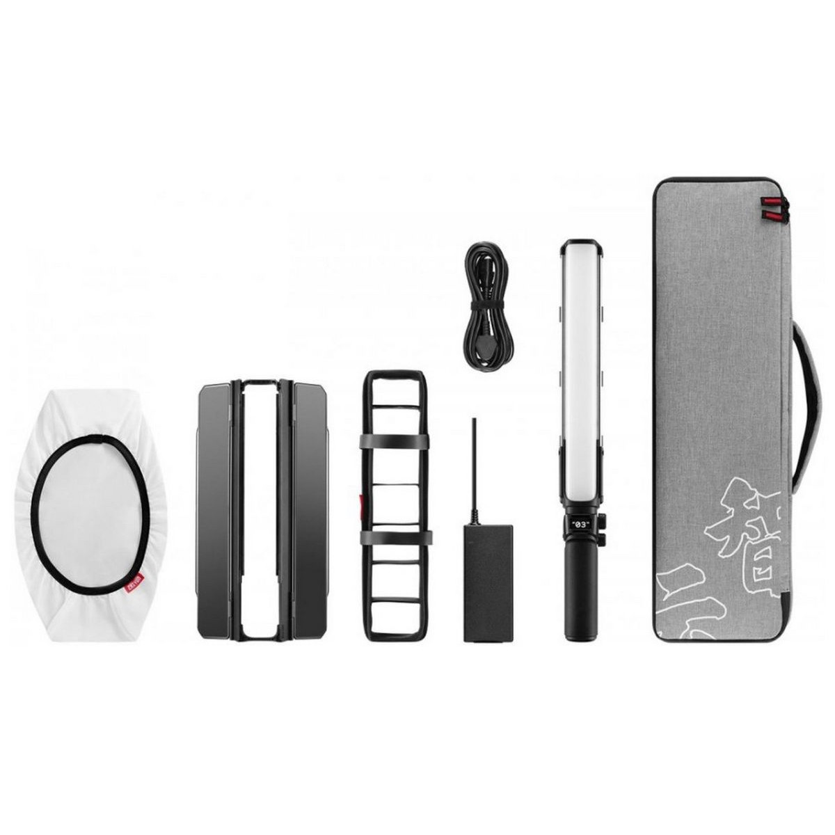 نور باتومی ژیون مدل Zhiyun FIVERAY V60 Bi-Color - پک کمبو