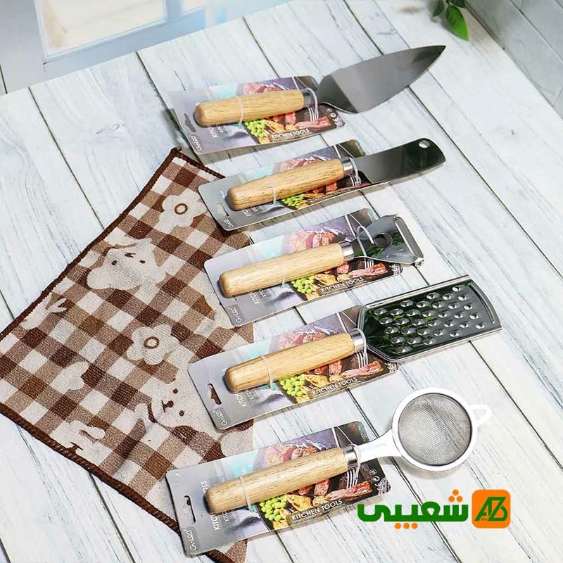 ابزار آشپزی دسته چوبیجدید — تصویر 1