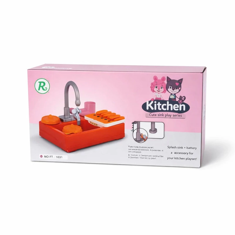 اسباب بازی سینک ظرفشویی مدل kitchen طرح پمپ الکتریک