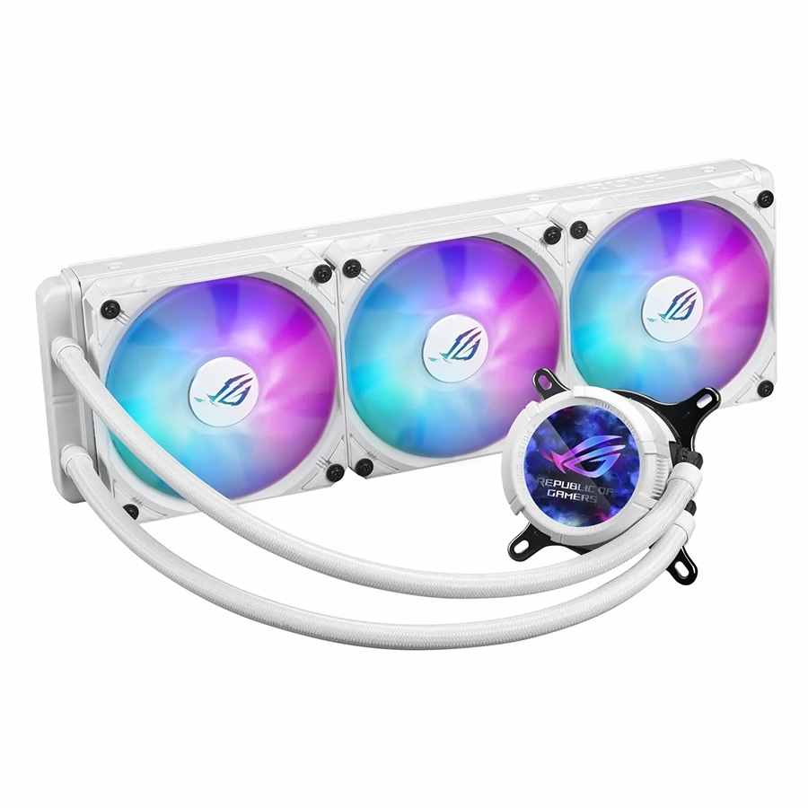 خنک کننده مایع پردازنده ایسوس مدل ROG Strix LC III 360 ARGB LCD White Edition