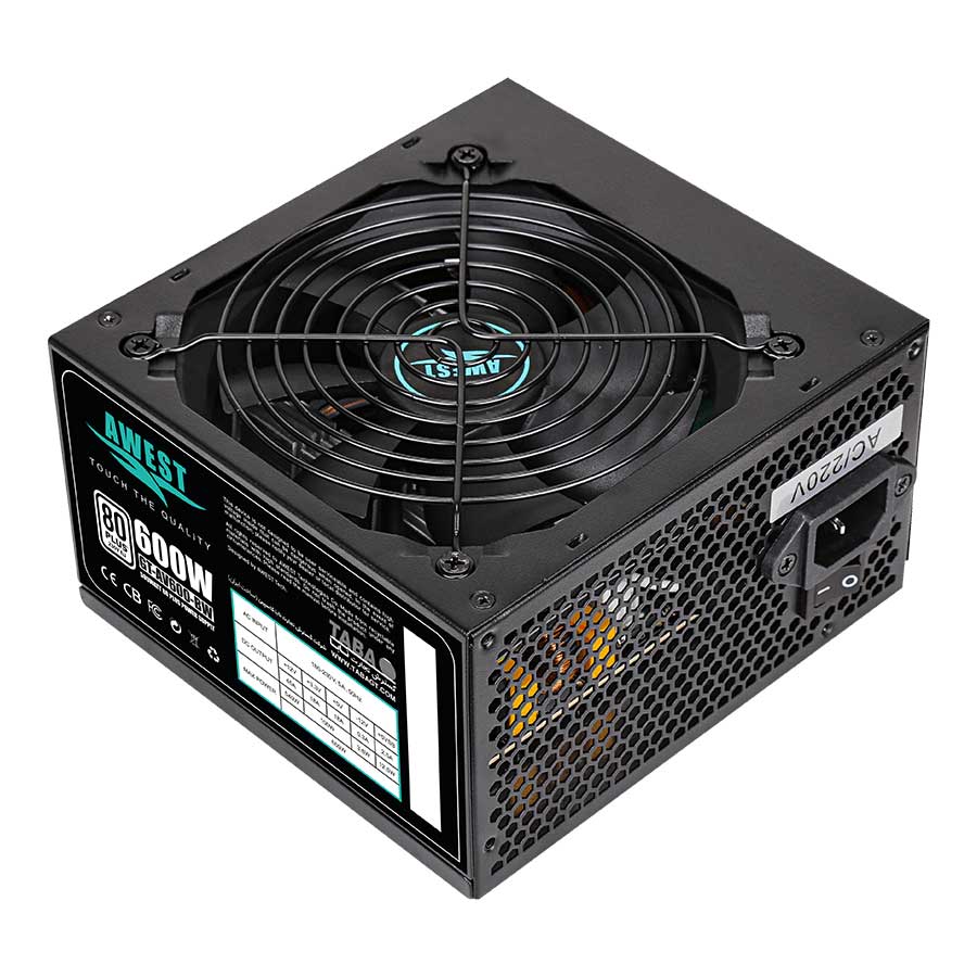 پاور کامپیوتر 600 وات اوست مدل GT-AV600-BW — تصویر 1