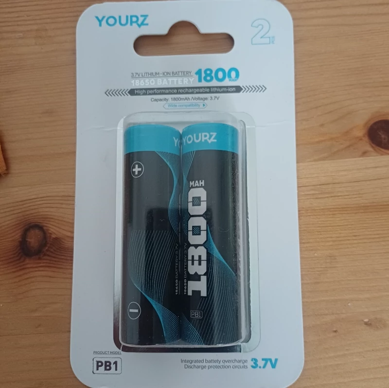 باطری لیتیوم یون 18650 قابل شارژ نوک دار Yourz