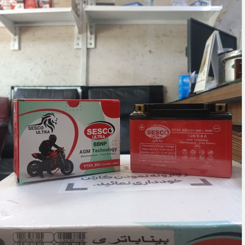 باطری12ولت9 آمپر سسکو SESCO(کد732)/باتری خشک سیلد اسید9 آمپر/مناسب دزدگیر اماکن،سیستم های خورشیدی/باطری/باتری