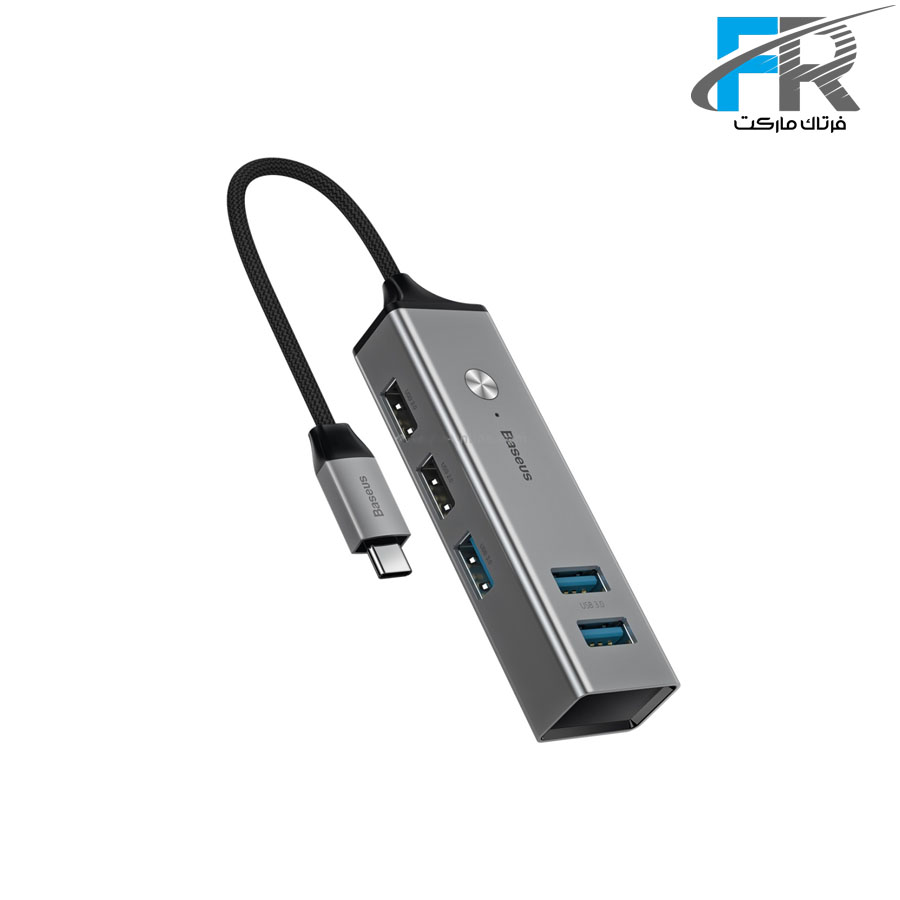 هاب 5 پورت باسئوس مدل Cube HUB Adapter CAHUB-D0G — تصویر 1