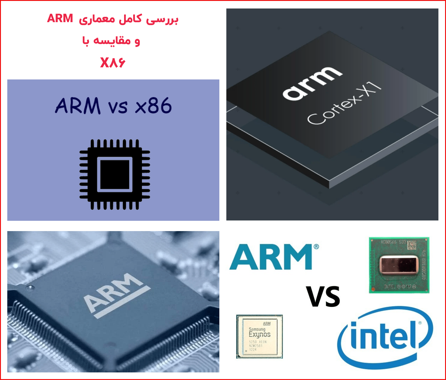 بررسی کامل معماری ARM و مقایسه با پردازنده های X86