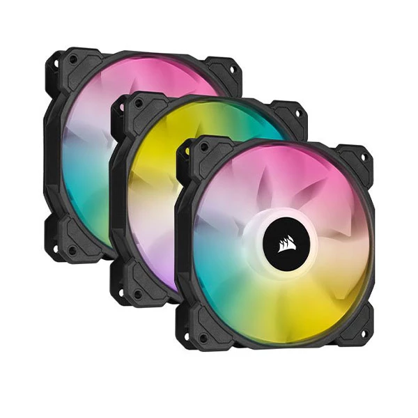 فن کیس کورسیر مدل iCUE SP120 RGB ELITE Triple مجموعه 3 عددی
