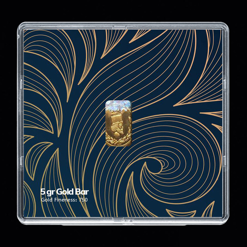 شمش طلا 18 عیار 100 سوت مدوپد مدل SG10007