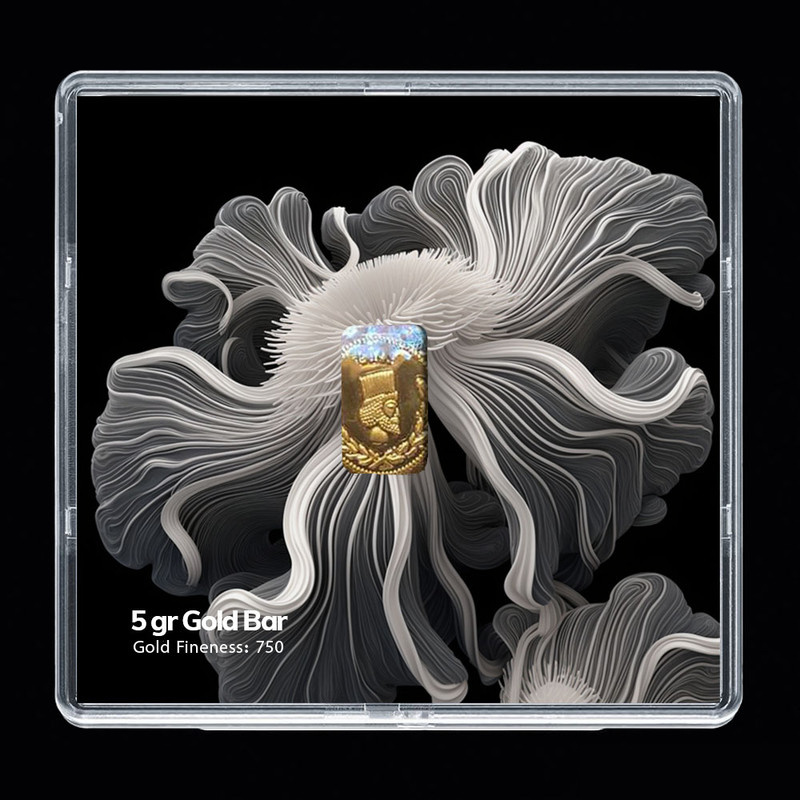 شمش طلا 18 عیار 100 سوت مدوپد مدل SG10068