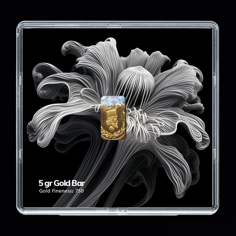 شمش طلا 18 عیار 100 سوت مدوپد مدل SG10069 — تصویر 1