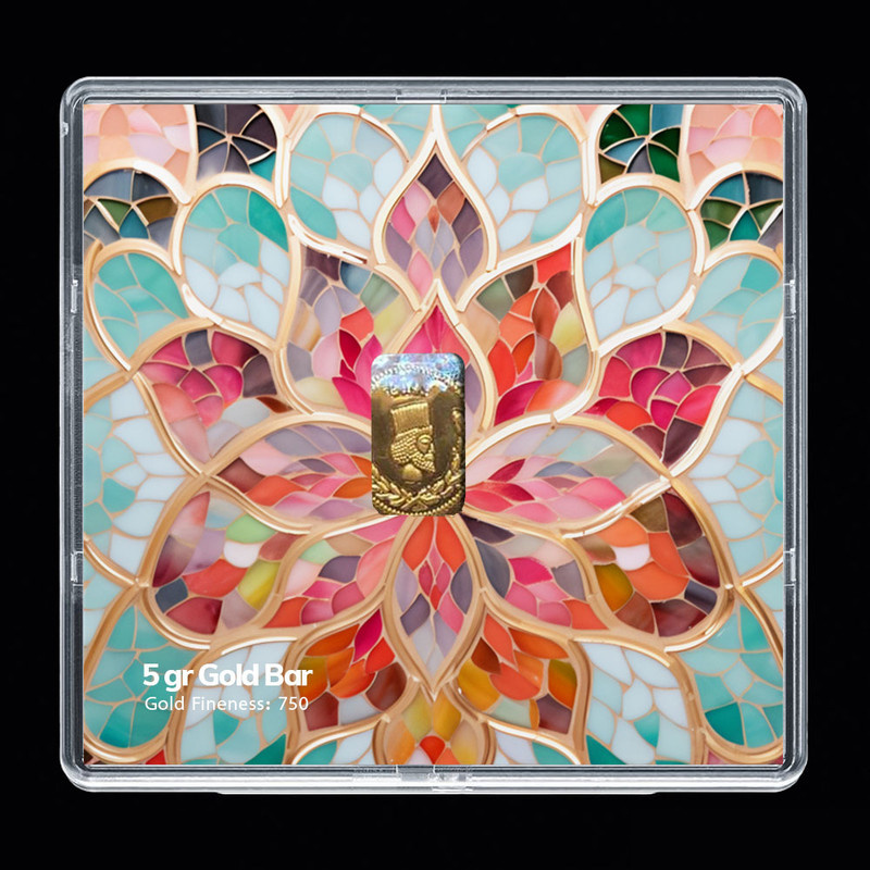 شمش طلا 18 عیار 100 سوت مدوپد مدل SG10072