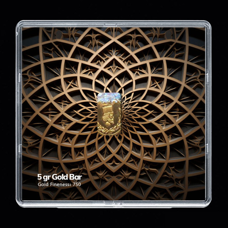 شمش طلا 18 عیار 100 سوت مدوپد مدل SG10135