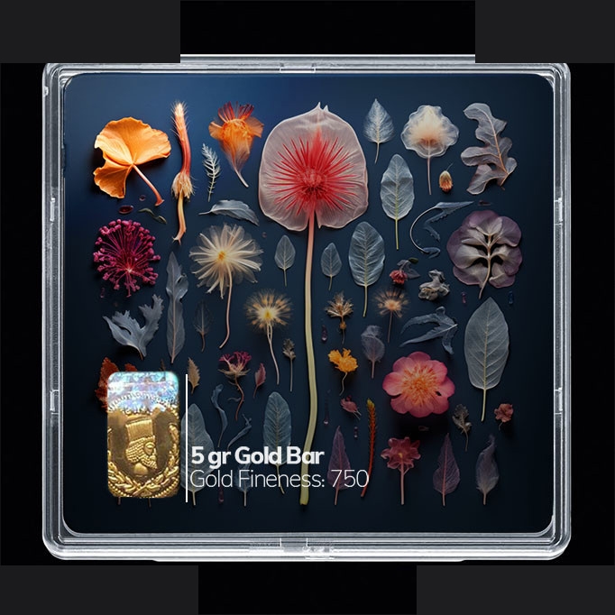 شمش طلا 18 عیار 100 سوت مدوپد مدل گل کد SG10412