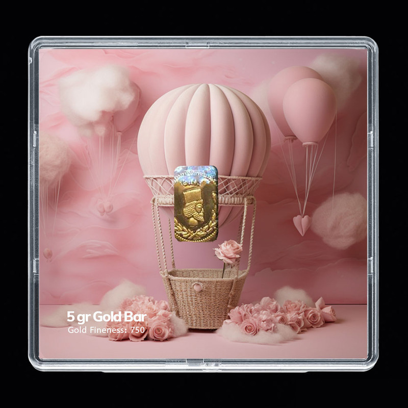 شمش طلا 18 عیار مدوپد مدل بالن کد SG-10282 — تصویر 1
